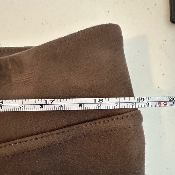 Women’s XL Andrew Marc Dark Brown Faux Suede Leggings Ponte Pants - Picture 8 of 9